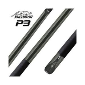 Predator P3 Metallic Gray Uniloc Luxe Leather Wrap Pool Cue - P3GRYLL